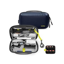 tomtoc MacBook 충전기 케이블 파워 뱅크 하드 드라이브 이동 코드 USB 어댑터용 탈부착 카드 슬롯 방수 스토리지 백 메모리 카드(검정)용 Tomtoc 전자수첩 액세서리, 네이비 블루