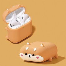 애플 에어팟 1 2 3 프로 시바견 실리콘 슬림 케이스 2size, 에어팟 3 시바견 실리콘 케이스