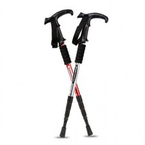 두랄루민 익스트림 4단 T자 등산스틱 등산지팡이 등산용품 등산용스틱 등산장비 T자형스틱 지팡이, 등산스틱 T자형 블랙