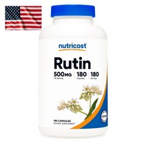 미국 Nutricost Rutin 500mg 180캡슐 뉴트리코스트 루틴 플라보노이드 글리코시드 직구 고함량 대용량