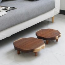 레인트리 연화반 차탁 다도상 다과상 원목 소반, (대)지름40cm, (대)지름40cm