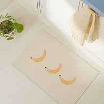 폭신폭신한 1초 물기흡수 빨아쓰는 규조토 발매트 주방매트 과일, 바나나