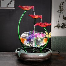 엔틱 가정용 실내 분수대 인공폭포 가습기 빈티지소품, AJ