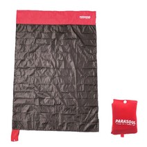 파라솔 피크닉 포켓 돗자리 완전 방수 파라솔 (사은품 3D 검정마스크 증정), 오렌지/그레이 L (+1 검정마스크)