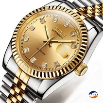 슈럭스 [당일출고/ 커플시계] Automatic watch 18K 도금 고급 메탈시계 여친 남친시계 세이코 무브먼트 S036WC+선물포장