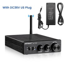AIYIMA 오디오 A07 PRO TPA3255 블루투스 파워 앰프 2.0 스테레오 스피커 앰프 HiFi 앰프 APTX 가정용 오디오 앰프 300Wx2, 36V US 전원 공급 장치 포함