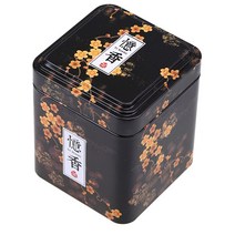 미니 주석 보관 상자 차 커피 캐디 광장 봉인 된 포장 상자 철 용기 빈티지 스타일 차 tinplate 컨테이너 캔, ㅏ, 하나, 1개