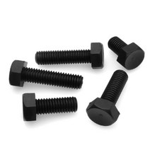 m8 볼트 너트 m6 10-50pcs m3 m4 m5 din933 외부 블랙 나일론 육각 헤드 나사 l 6-60mm, m6 20개, 40mm
