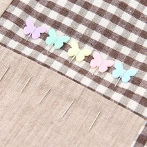 [소잉데일리] 소잉&장식용 시침핀9종 핀쿠션3종 고정집게2종_소잉기본상품 모음, 파스텔 나비 시침핀, 시침핀