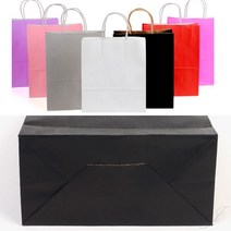 리시안제이 무지 종이 쇼핑백 포장종이가방 옷가게봉투, 중-레드