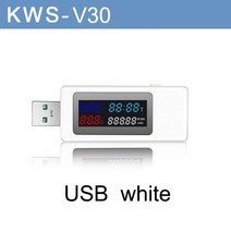 절연 저항 측정기컬러 디스플레이 USB 테스터 0-6.5A 현재 4-30V 전압 충전기 시간 표시 모바일 전원 감지, 05 V30-USB Tester W