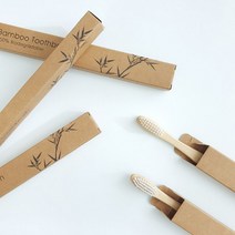 대나무 호텔 칫솔 기업 단체 선물 4P/100개 손님용 여행용 우드칫솔, 단품