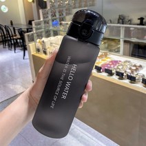 스포츠물병 헬스 운동 야외 투명 차 커피 컵 주방 도구 마시 플라스틱 학교, 서리로 덥은 검정, 780ml