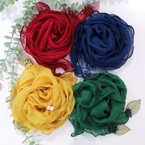 메리앤유 4장세트 꽃잎디테일 실키한 미니쁘띠스카프