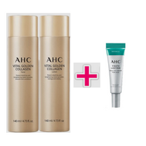 AHC 바이탈 골든 콜라겐 토너 + 로션 + 유스래스팅 리얼 아이크림 7ml, 1세트