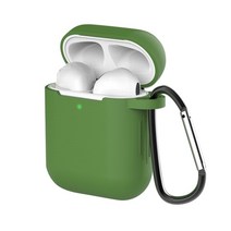 예쁜에어팟케이스 데일리 Airpods 1/2 용 실리콘 케이스 보호용 이어폰 헤드폰 2/1 커버 보호, 12 12 Green