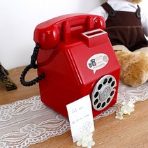 전화기 저금통 장식모형 장미빛약속 Red, 단품
