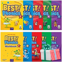 베스트 파닉스 Best Phonics 1 2 3 4 5 S+W 세트 사은품증정 (붙이는메모지), 1단계(s+w)전2권 붙이는메모지증정