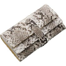 [미쿄 상회] 긴 지갑 레이디스 갤슨 동전 지갑 큰 다이아몬드 파이슨 어머니의 날 선물 선물: 내츄럴