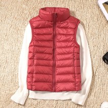 여성경량패딩 여성 민소매 울트라 라이트 다운 조끼 슬림 자켓 소녀 Gilet 경량 Windproof 따뜻한 휴대용