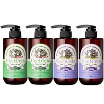 (홈쇼핑상품)쎄씨쎌라 프렌치 아로마에센셜 바디스크럽워시 500ml 라벤더백리향 2개+유칼립투스 2개