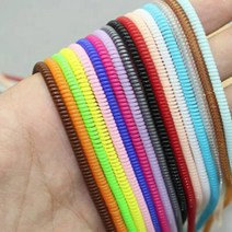 USB선 케이블보호커버 단선 파손방지 TPU 스프링캡 튜브, 블루