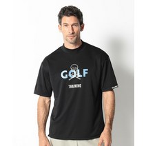 마크앤로나 남성 골프웨어 투 라이브즈 모크넥 티셔츠, XL, 블랙