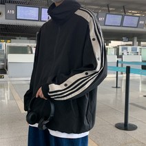 모노포스 라인배색 버튼 바람막이 자켓 MK329