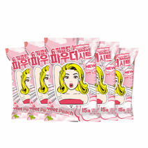 슈퍼 쿨링 파우더 시트 스위트 피치 땀제거 물티슈 15매X5개