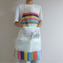 서울공예사 모시 색동 앞치마 13색상, 7 진분홍
