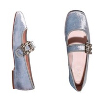 ROGER VIVIER 로저비비에 22 트레 비비에 스트라스 버클 베이비 발레리나 플랫 44931980 012