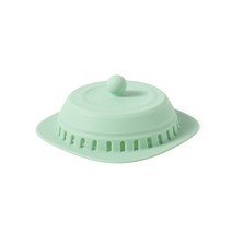 까마느 욕실 실리콘 바닥 배수구 커버 하수도 베란다 막힘 방지, 라이트그린
