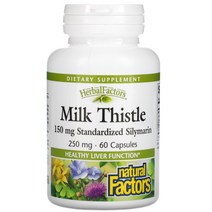 내추럴 팩터스 HerbalFactors 밀크시슬 250mg 캡슐 옵션확인필수, 250 mg, 60 개