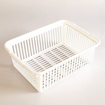 파스텔앤화이트 메쉬바구니(대), 화이트, 1개