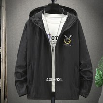 쥬엔리치 4XL-9XL 바람막이 남성 빅사이즈 후드 점퍼 남자 캐주얼 자켓 잠바 봄 여름 루즈핏