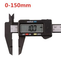 캘리퍼 버니어 측정기 노기스 캘리퍼스 디지털 두께 150mm6inch LCD 전자 탄소 섬유 게이지 Micromete 높이 측정 도구 인 스트 루먼트, 02 Black