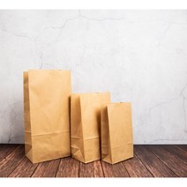 크라프트 종이봉투 50매입 소12 중15 대18 튀김 붕어빵봉투 친환경