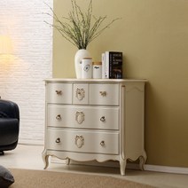 이즈가구 80000 크림화이트 3단 서랍장 원목 수납장, 80000 비취원목 3단 서랍장