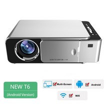 미니 빔 프로젝터 거치대 휴대용 핸드폰 jimi t6 full hd led 2k 4k, 안드로이드 버전, 영국 플러그