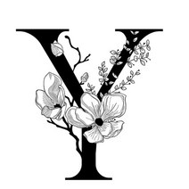 원단 커트지 [옥스포드컷트지]최점단 DTP 알파벳플라워-Y (a2534)- c, Y