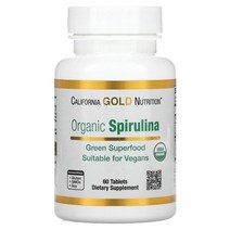 California Gold Nutrition 유기농 스피룰리나 USDA 인증 500mg 60정, 60 개
