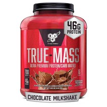 BSN TRUE-MASS Protein Powder 비에스엔 트루 매스 프로틴 파우더 초콜릿 밀크쉐이크 93.12oz(2.64kg), 1개