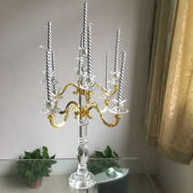 금 크리스탈 촛대 감성소품 캔들홀더 백일상 엔틱 럭셔리 웨딩 파티 소품, D