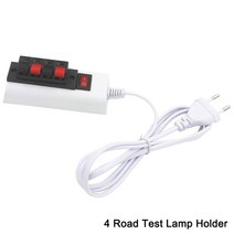 안전 EU 모델 1.5 m 와이어 2 핀/4 핀 고정 장치 흰색 플매트 카펫 러그 스위치 테스트 클립 LED 램프 홀더 테스터 감지 도구, [02] 4 Way