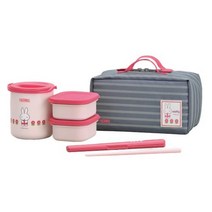 THERMOS 보온 도시락 상자 미피 약 0.6합 핑크 플라워 DBQ-250B PFL