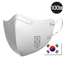 진짜 국가대표가 쓰는 국가대표마스크 KF94 새부리형 화이트/블랙/그레이. 카타르 응원 국가대표축구팀 KFA, 100매(2박스), 화이트