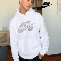 나이키 SB 스트라이프 퓨추라 로고 후드티 화이트