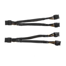 GPU PCIe 8 핀 암-이중 2X (6 + 2) 남성 Express 전원 어댑터 꼰 Y-분배기 연장 케이블 20cm, 02 Style 1
