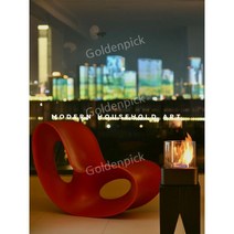 골든픽 프랑스 알코올 벽난로 주변 조명 발광 실내 난방 침실 감성 램프 집들이선물, 럭키(화이트)