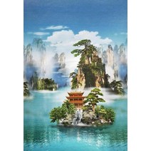 붙이는블라인드 가정용 바람막이 커튼 북유럽심플 거실 암막 오던심플 완제품 셀럽 병풍 커튼장식 그림, C15-두꺼운 반암막-소나무, T01-(폭)90cmX높이 200cm